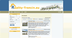Desktop Screenshot of novostavby.reality-trencin.eu